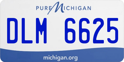 MI license plate DLM6625