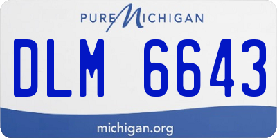 MI license plate DLM6643