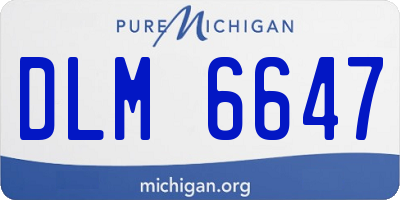 MI license plate DLM6647