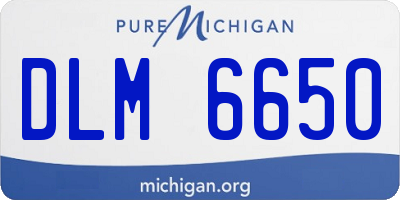 MI license plate DLM6650