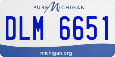 MI license plate DLM6651