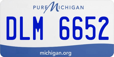 MI license plate DLM6652