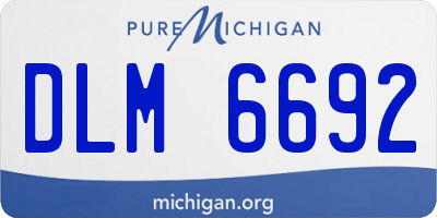 MI license plate DLM6692