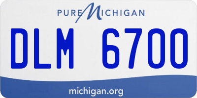 MI license plate DLM6700
