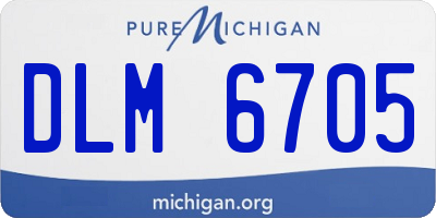 MI license plate DLM6705