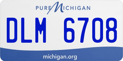 MI license plate DLM6708