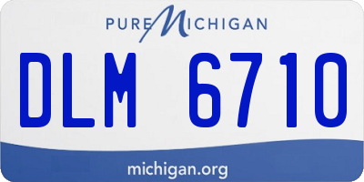MI license plate DLM6710
