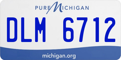 MI license plate DLM6712