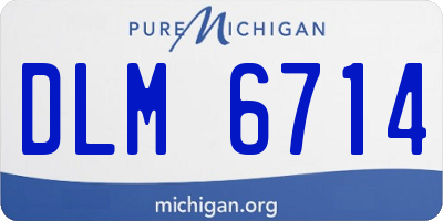 MI license plate DLM6714