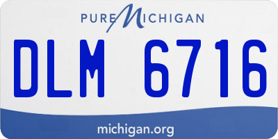 MI license plate DLM6716