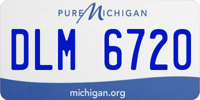 MI license plate DLM6720