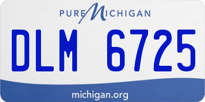 MI license plate DLM6725