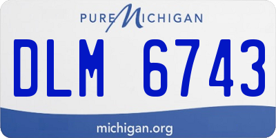 MI license plate DLM6743