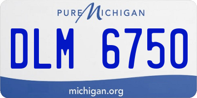MI license plate DLM6750