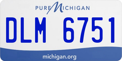 MI license plate DLM6751