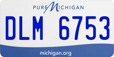 MI license plate DLM6753