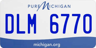 MI license plate DLM6770