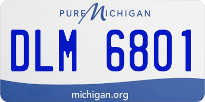 MI license plate DLM6801