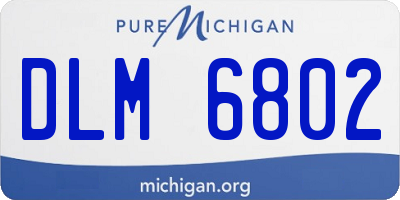 MI license plate DLM6802