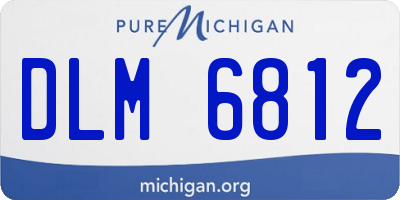 MI license plate DLM6812