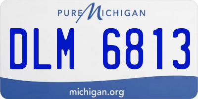 MI license plate DLM6813