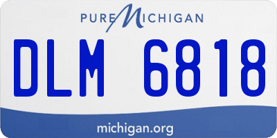 MI license plate DLM6818
