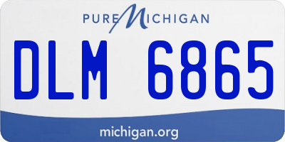 MI license plate DLM6865