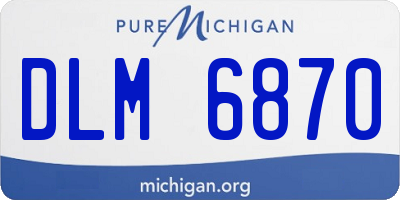 MI license plate DLM6870