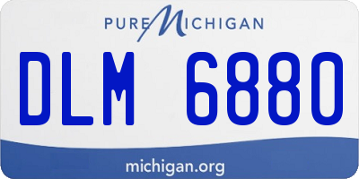 MI license plate DLM6880