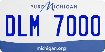 MI license plate DLM7000