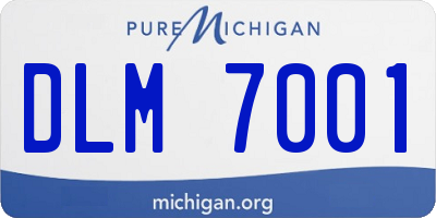 MI license plate DLM7001