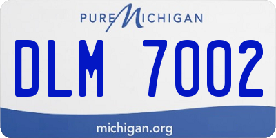 MI license plate DLM7002