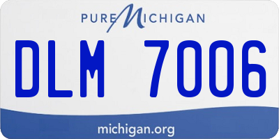 MI license plate DLM7006