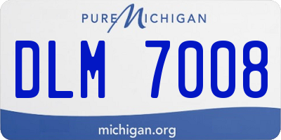 MI license plate DLM7008