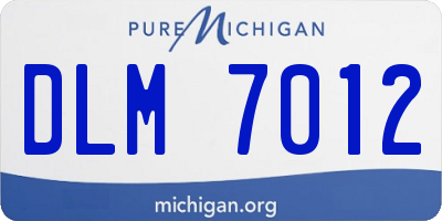MI license plate DLM7012