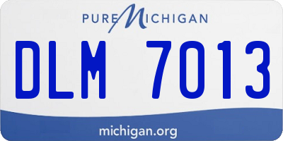 MI license plate DLM7013