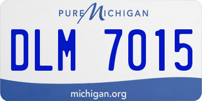 MI license plate DLM7015