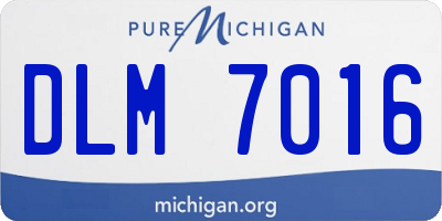 MI license plate DLM7016