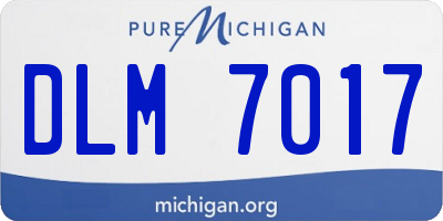MI license plate DLM7017