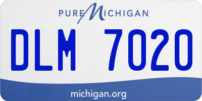 MI license plate DLM7020