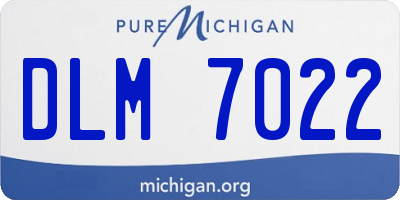 MI license plate DLM7022
