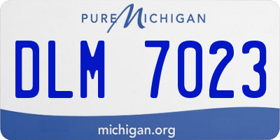 MI license plate DLM7023