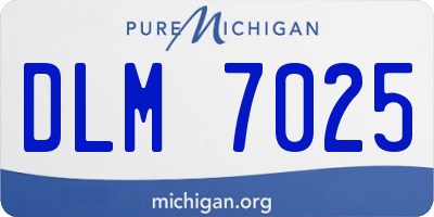 MI license plate DLM7025
