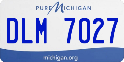 MI license plate DLM7027