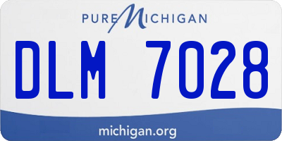MI license plate DLM7028