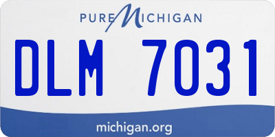 MI license plate DLM7031