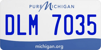 MI license plate DLM7035