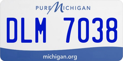 MI license plate DLM7038