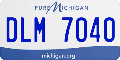 MI license plate DLM7040