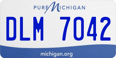 MI license plate DLM7042